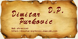 Dimitar Purković vizit kartica